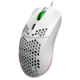 Mice J900 6400DPI Adjust 6 Buttons Gamer USB Wired Honeycomb Hollow RGB Gaming Mouse 1XCB