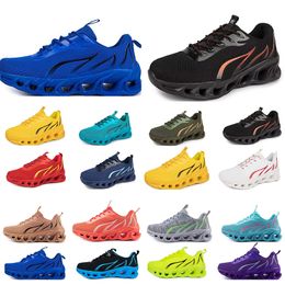 2024 Shoes Running Flat Spring Men Shoes Soft Sole Bule Grey New Models Fashion Colour Blocking Sports Big Size 18 80