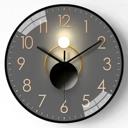 Wall Clocks Online Room 8 And Red Fashionable Creative Clock Light Living Luxury Simple Shadow Home 20cmmodern