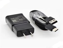 For S8 S10 USB Fast Chargers 9V 5v 2A Travel Wall Plug Adaptor Full 2A Home Charge Dock Black Cable4543908