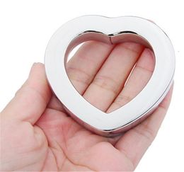 Cock Ring Stainless steel Ball Scrotum Stretcher metal penis lock Ring bondage Delay ejaculation BDSM Sex Toys for man7048918