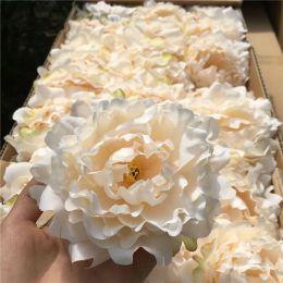50PCS High Quality Silk Peony Flower Heads Wedding Party Decoration Artificial Simulation Silk Peony Camellia Rose Flower Wedding Decoration 2024302