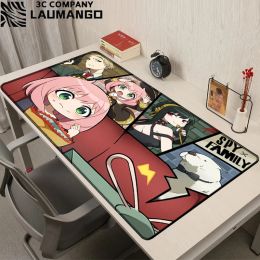 Pads Mouse Pads Spy X Family Deskmat Gaming Mat Keyboard Anya Desk Pad Cartoon Anime Carpet Speed Mousepad Mause Gamer Xxl Protector