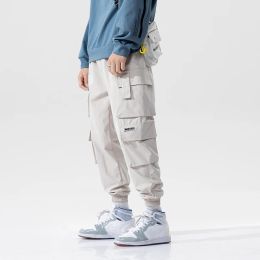 Pants Streetwear Black Mens Harem Joggers Pants Men Cargo Pants 2021 Hip Hop Casual Pockets Sweatpants Male Oversized Fashion Trousers