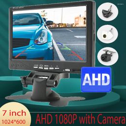 Car Monitor With Rear View Camera Security 12V 7 Inch 1024 600 Reverse Parking System In-Dash