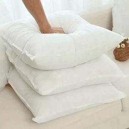 Top Cushion Core Polyester Cotton Backrest Core Pp Cotton Square Pillow Milky White Pillow Inner High Elastic Three-Dimensional Spiral Fibre Throw Pillow Fillers