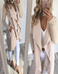 Women039s Sweaters 2021 Autumn Winter Women Elegant Waterfall Cardigan Ladies Long Sleeve Jumper Open Cardi Top Jacket Coat Wom1912942