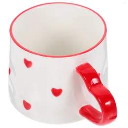 Dinnerware Sets Ceramic Coffee Mug Cappuccino Espresso Cute Cup Milk Tea Latte Heart Pattern