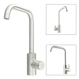 Kitchen Faucets Kitchen-Water Faucet 304 Stainless Steel Sink Cold & Mixer Tap Bathroom Basin 360 Degree Rotation Single Handle Taps