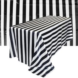 Table Cloth 2 Pcs Striped Tablecloth Stain Resistant Wedding Decorations Christmas Tablecloths Party Mats Plastic