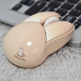 Mice 2.4g Wireless Mouse Cute Kawaii Rabbit Shape Mice Ergonomic 3D Office Mute Mouse for Kid Girl Gift for Desktop Computer Laptop