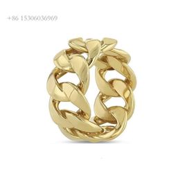 Wholesale Hip Hop Jewellery Simple Style Polished Flat S Sterling Sier Materials Cuban Band Ring For Women Men