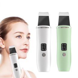 Instrument Ultrasonic Skin Scrubber 4 Modes Blackhead Remover EMS Facial Cleanser Peeling Shovel Face Lifting Spatula Deep Cleansing Tools