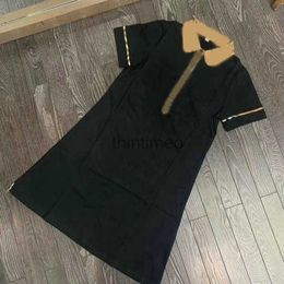 Basic Dresses Women Dresses Knit Fashion Letter Pattern Summer Short Sleeve High Quality Womens 240302