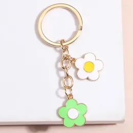 Keychains Cute Keychain Egg Flower Key Ring Sweet Enamel Chains Friendship Gifts For Women Girls Handbag Accessorie Handmade Jewellery