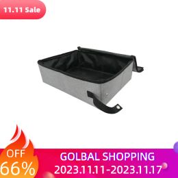 Boxes Cat Litter Box Oxford Cloth Pet Accessories Cleaning Travelling Easy Clean With Cover Home Toilet Waterproof Folding Bathroom