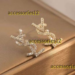 Stud 18K Gold Plated Austrian Crystal Letter Stud Earrings For Women European And Popular Simple Earrings Jewelry Designer Earrings Wedding Bride Jewelry Gift 2024