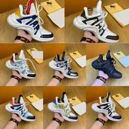 2024 Paris Fashion Casual Dad Shoes Archlight Genuine Leather Sneakers Arched Sole Mesh Black Breathable Bow Designer Platform Shoes Stylis 3 Luxury Shoes
