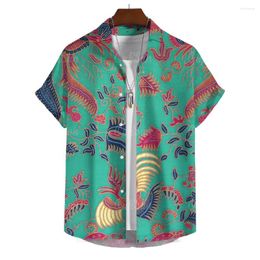 Men's Casual Shirts Fashion 3d Print Hawaiian Shirt Man Daily Caucal Men Summer Streetwear Clothing