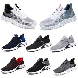 New models spring men shoes Running flat Shoes soft sole bule grey Colour blocking sports breathable comfortable big size 39-45