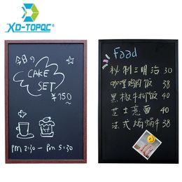 Magnetic 4060cm BlackBoard MDF Wood Frame ChalkBoard Free Accessories Black Board Restaurant Office Supplier 240227