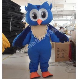 2024 Halloween Super Cute Blue Owl Mascot Costume Birthday Party anime theme fancy dress Costume