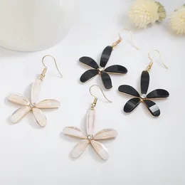 Dangle Earrings 2024 Real Sale Oorbellen Han Edition Contracted Five Flower Petals Female Fashion And Personality Long Joker Ear Hook