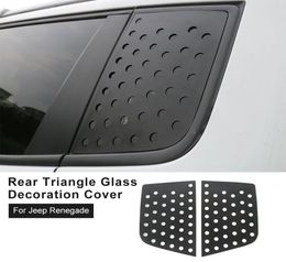 Black Rear Window Glass Decoration Cover For Jeep Renegade Auto Exterior Accessories 2PCS5166633