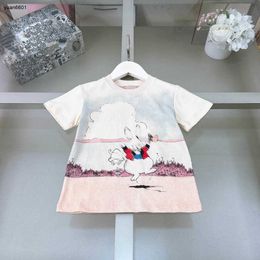 Popular baby T shirts White rabbit pattern girls boys Short Sleeve Size 90-160 CM designer kids clothes summer cotton child tees 24Feb20