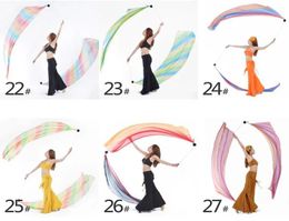 belly dance veil poi 1 set 1veils 1poi chains multicolour 31 Colours belly dance accessories dance handball fabric hot ZZ