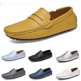 dress shoes spring autumn summer grey brown white mens low top breathable soft sole shoes flat sole men GAI-11