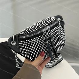 Designer fashion Waist Bags Brand Fanny Pack Diamond Studded Womens Belt Versatile Chest Luxury Designer Crossbody Fashion Single shoulder Purse