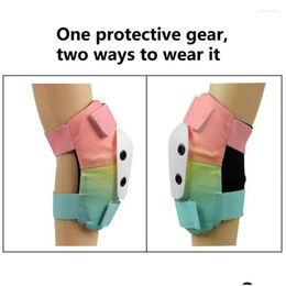 Elbow Knee Pads Protect The Joints Polyester Skateboard Protective Gear Set Skiing Accessories Drop Delivery Sports Outdoors Athletic Otjx8