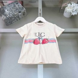 Classics baby T shirts Strawberry pattern printing cotton girls boys Short Sleeve Size 90-160 CM designer kids clothes summer child tees 24Feb20