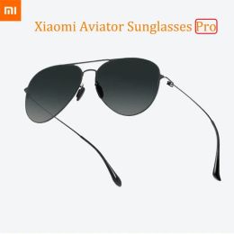 Control NEW Xiaomi Mijia Aviator Sunglasses Pro Block UV antiglare Stainless steel ultrathin frame For Outdoor Travel Man Woman