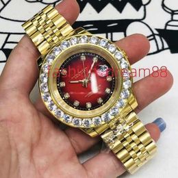 Famous Brand Red Couple Iced Out Diamond Online Automatic Luxury Wrist Mens Mechanical Watches For Men And Women