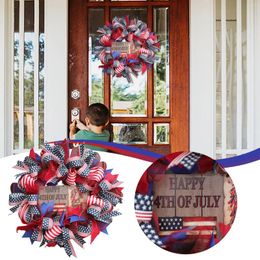 Decorative Flowers Decor Wreath Outdoor Porch Day Front Door Hanging Independence Decoration Christmas Decorations