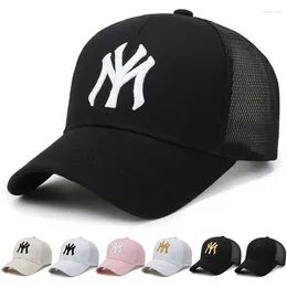 Ball Caps Summer Unisex Women Men Baseball Male Female Breathable Mesh Snapback Hats Black Casual Sport Cap For