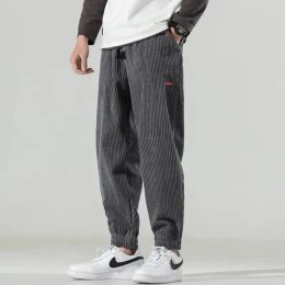 Pants 2023 Spring Corduroy Sweatpants Men Baggy Joggers Fashion Streetwear Casual Harem Pants Plus Size 4XL 5XL