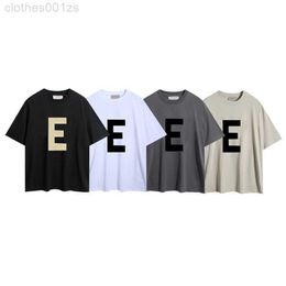 Designer Tide T Shirts Chest Letter Laminated Print ESS Short Sleeve High Street Loose Oversize Casual T-shirt 100% Pure Cotton Tops for Men and Women size S-XL JNBS