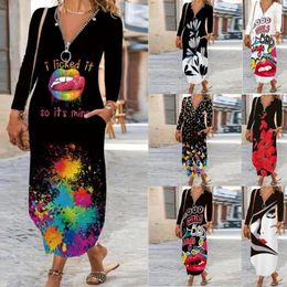 Casual Dresses African Long Dress Woman Print Summer Women For Sleeve Shirt Button Ankle Length Sashes Sundress