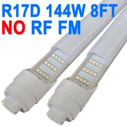 8Ft R17D LED Tube Light, F96t12 HO 8 Foot Led Bulbs, 96'' 8ft led Shop Light to Replace T8 T12 Fluorescent Light Bulbs, 100-277V Input, 18000LM, Milky Cover crestech