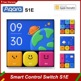 Control 2023 Aqara Smart Switch S1E Touch Control 4 Full LED Timer Calendar Power Statistics Scene Setting Remote For Homekit Aqara APP