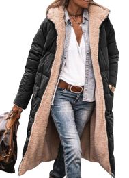 Parkas Women's 2023 Winter Fashion Warm Coat Casual Fleece Jacket Wool Long Hooded Outerwear