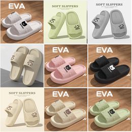 Slippers Simple Couple Massage Womens Slippers Soft Bottom EVA Solid Color Home Bathroom Ladies Slides Non-slip Smelly Mens Slippers serinteteri