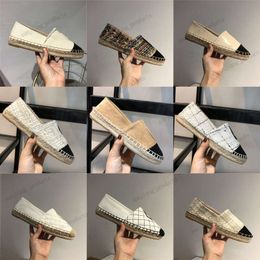 Luxury 2024 new flat shoes sandal sneakers designer fisherman shoes spring hemp rope braided one foot pedal thick soled leather single shoes for women Loafers mules