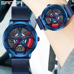 Watches High Quality 3d Model Car Wheel Hub Watch Japan Premium Quartz Movement Waterproof Super Car Rim Wristwatch Relogio