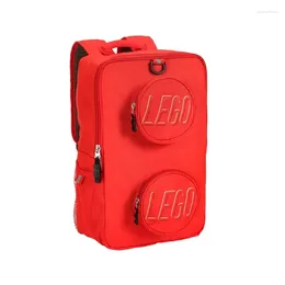 School Bags Unisex Brick Backpack Red Bag