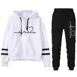 Suits Autumn Winter Hot Sale Womens Casual Tracksuit Hooded Sweatshirts and Jogger Pants 2pcs Set Outfits Lady Hoodie Gym Sportswear