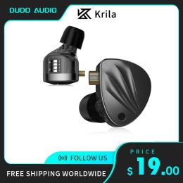 Headphones KZ Krila In Ear Earphone 1DD+1BA Highend Tunable balanced armature Earphones Monitor Headphone Cancelling HiFi Earbuds S12 ZAX